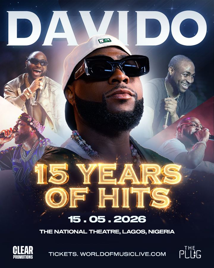 Davido: 15 Years of Hits — Concert flyer